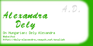 alexandra dely business card